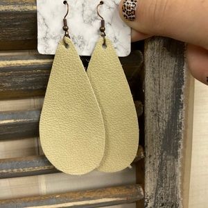 Handmade leather earrings